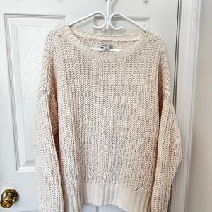 American Eagle Outfitters Cream Knit Sweater